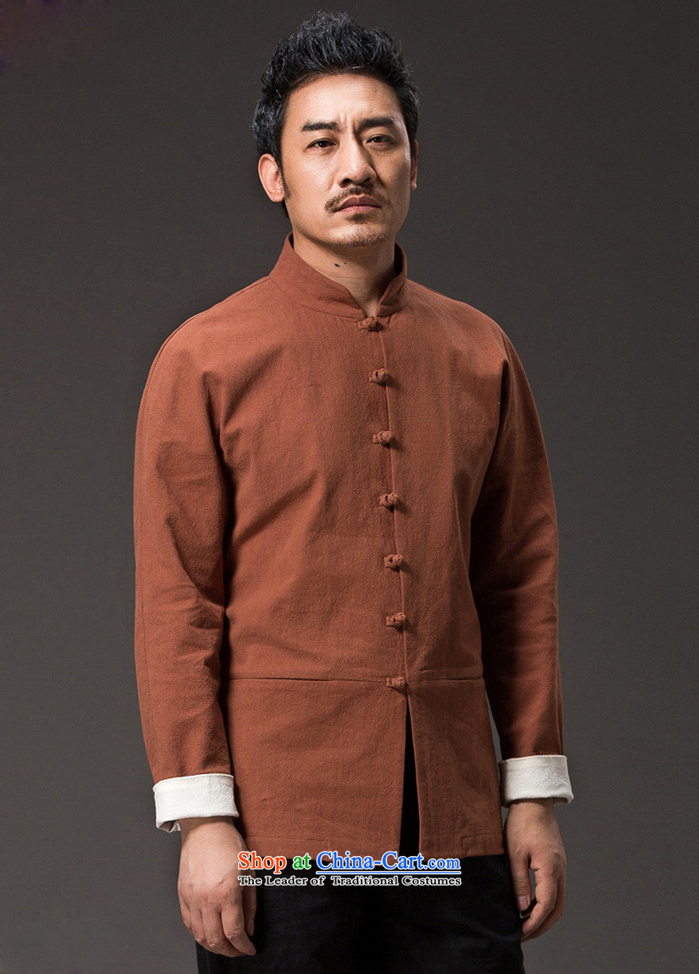 Hunnz New Pure color natural cotton linen leisure long-sleeved shirt classic kung fu men of the Zen master services wind men Tang dynasty deep red XL Photo, prices, brand platters! The elections are supplied in the national character of distribution, so action, buy now enjoy more preferential! As soon as possible.