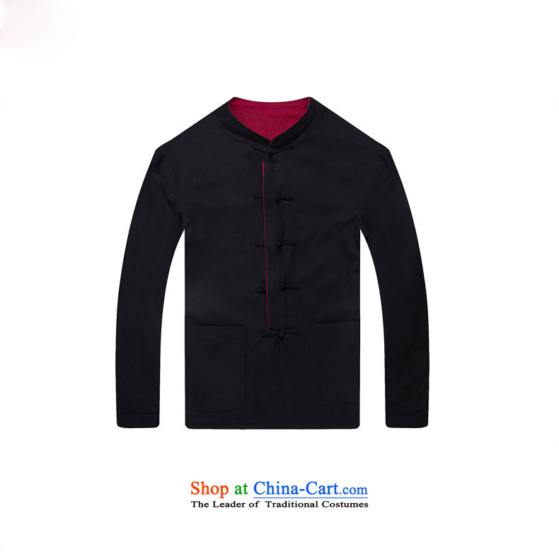China wind retro HUNNZ Tang dynasty Classic Sau San stylish and simple collar disc detained men wear clothing duplex deep red XXL picture, prices, brand platters! The elections are supplied in the national character of distribution, so action, buy now enjoy more preferential! As soon as possible.