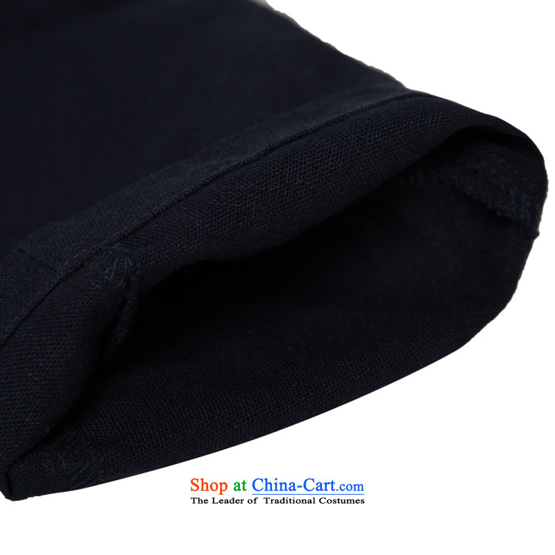 Hannizi China wind natural cotton linen Zen master service Tang dynasty Classic Han-Loose ball-wise Services Services Practice Deep Blue , Korea, XL, hannizi) , , , shopping on the Internet