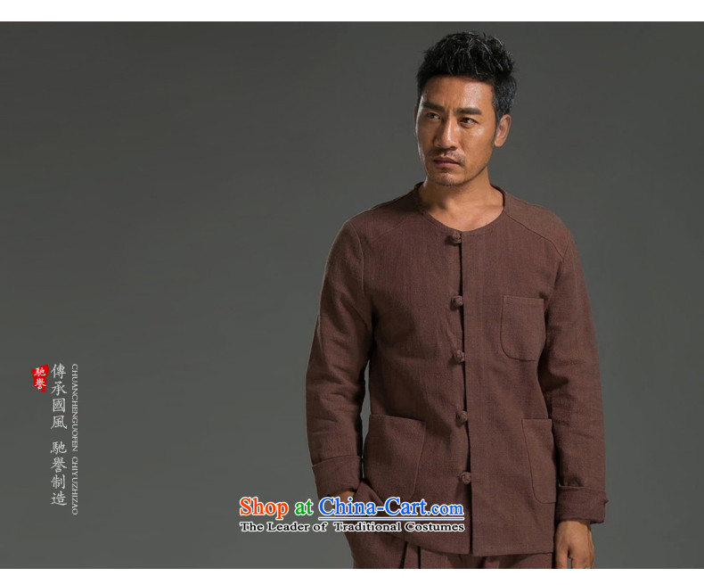 Renowned Tang replacing men China wind loading long-sleeved ethnic Autumn Chinese round-neck collar new Chinese tunic tray clip Han-men and Kung Fu shirt pants (red) XL Photo, prices, brand platters! The elections are supplied in the national character of distribution, so action, buy now enjoy more preferential! As soon as possible.