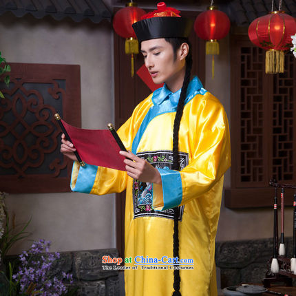 Time of the Qing dynasty and the Syrian ancient clothing fashions. Eunuchs Zombie Halloween costume clothing will serve for the bodyguards of the Qing Dynasty, 160-175CM clothing blue adult picture, prices, brand platters! The elections are supplied in the national character of distribution, so action, buy now enjoy more preferential! As soon as possible.