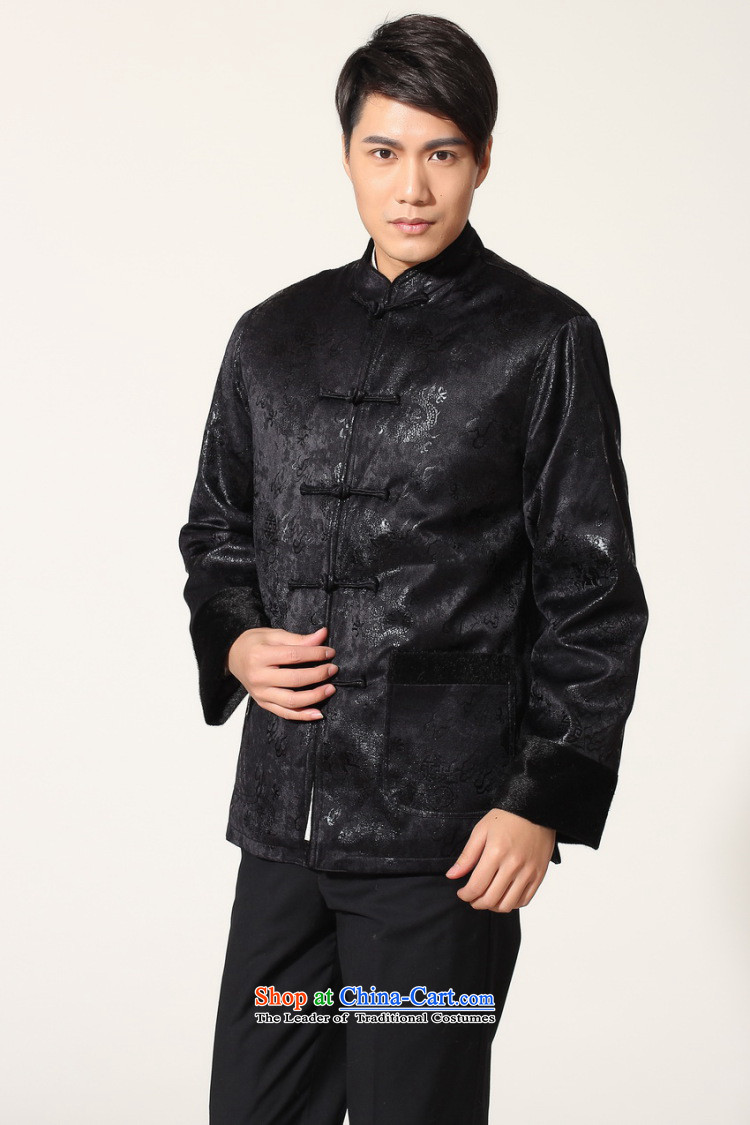 158 Jing men's jacket water Sable Hair Tang Add Tang dynasty lint-free men long-sleeved sweater Chinese Dragon Tang blouses -B Deep Blue M picture, prices, brand platters! The elections are supplied in the national character of distribution, so action, buy now enjoy more preferential! As soon as possible.