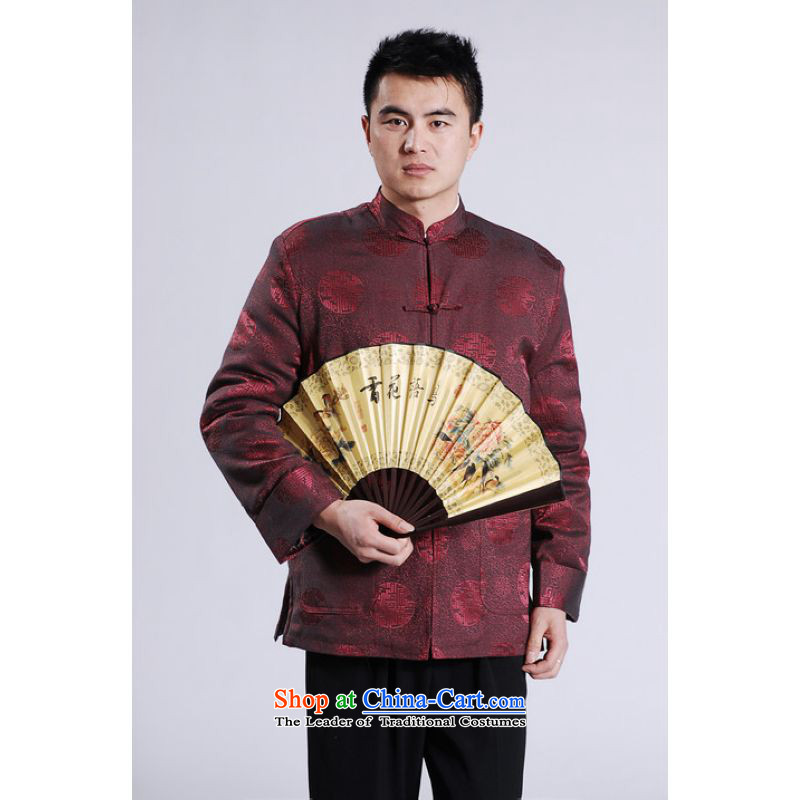 158 Jing Men's Jackets thick cotton plus add-Tang Tang replacing men long-sleeved sweater Chinese Dragon Tang blouses dark blue XXL, 158 jing shopping on the Internet has been pressed.