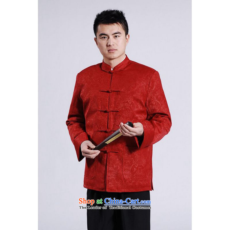 158 Jing Men's Jackets thick cotton plus add-Tang Tang replacing men long-sleeved sweater Chinese Dragon Tang blouses dark blue XXXL, 158 jing shopping on the Internet has been pressed.