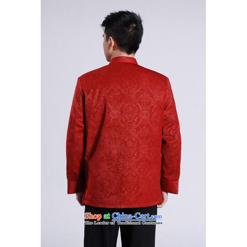 158 Jing Men's Jackets thick cotton plus add-Tang Tang replacing men long-sleeved sweater Chinese Dragon Tang blouses dark blue XXXL, 158 jing shopping on the Internet has been pressed.