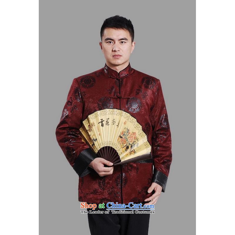 158 Jing men's jacket water Sable Hair Tang Add Tang dynasty lint-free men long-sleeved sweater Chinese Dragon Tang blouses XXXL, red 158 jing shopping on the Internet has been pressed.
