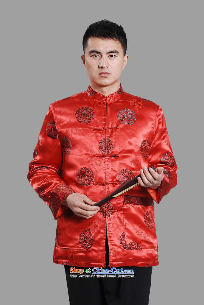 158 Jing Men's Jackets thick cotton plus add-Tang Tang replacing men long-sleeved sweater Chinese Dragon Tang blouses -A large red M picture, prices, brand platters! The elections are supplied in the national character of distribution, so action, buy now enjoy more preferential! As soon as possible.