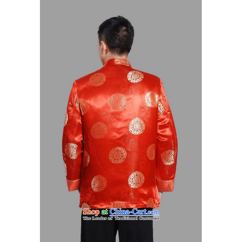 158 Jing Men's Jackets thick cotton plus add-Tang Tang replacing men long-sleeved sweater Chinese Dragon Tang blouses -A large red M 158 jing shopping on the Internet has been pressed.