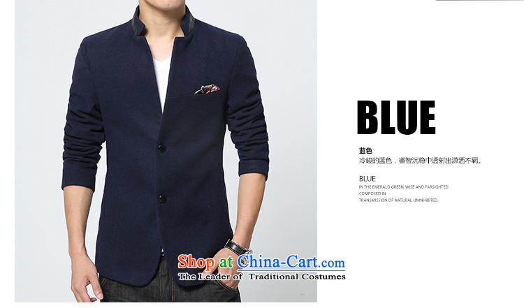 Yuen Long Yi Addis Ababa 2015 autumn and winter Chinese tunic suit the new Small Business suit male Sau San Korean male Chinese tunic jacket blue casual XXXL picture, prices, brand platters! The elections are supplied in the national character of distribution, so action, buy now enjoy more preferential! As soon as possible.