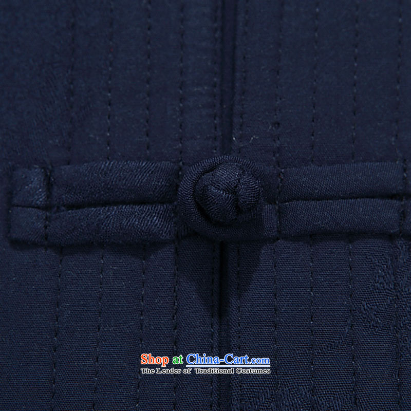Kanaguri Mouse New Men Tang long-sleeved jacket kit collar China wind jacket in autumn Tang older Blue Kit 75 kanaguri mouse (JINLISHU) , , , shopping on the Internet