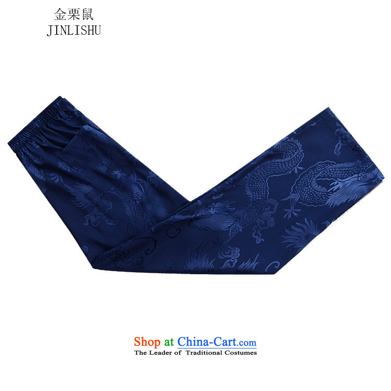 Kanaguri Mouse Suite Tang dynasty long-sleeved Han-men in older load dad grandpa blue packaged XXL, kanaguri mouse (JINLISHU) , , , shopping on the Internet