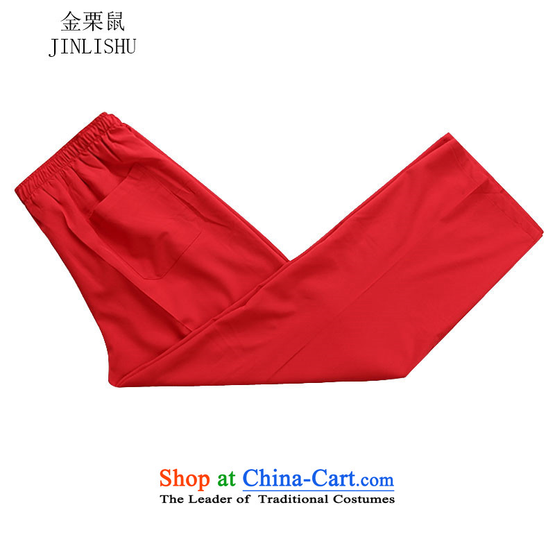 Kanaguri mouse autumn 2015 men's long-sleeved shirt, long-sleeved Tang new replacing Men's Mock-Neck Tang dynasty red T-shirt , kanaguri mouse (JINLISHU) , , , shopping on the Internet