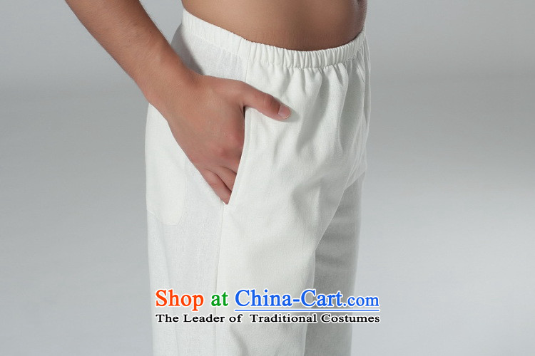158 Jing in Tang Dynasty older men and summer cotton linen collar Chinese Tai Chi Man serving short-sleeve kit for larger men's kung fu kit white L picture, prices, brand platters! The elections are supplied in the national character of distribution, so action, buy now enjoy more preferential! As soon as possible.