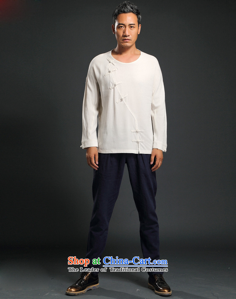 Retro men's beauty HUNNZ ethnic linen long-sleeved Han-trendy improved China wind Mock-Neck Shirt clip White XL Disk Image, prices, brand platters! The elections are supplied in the national character of distribution, so action, buy now enjoy more preferential! As soon as possible.