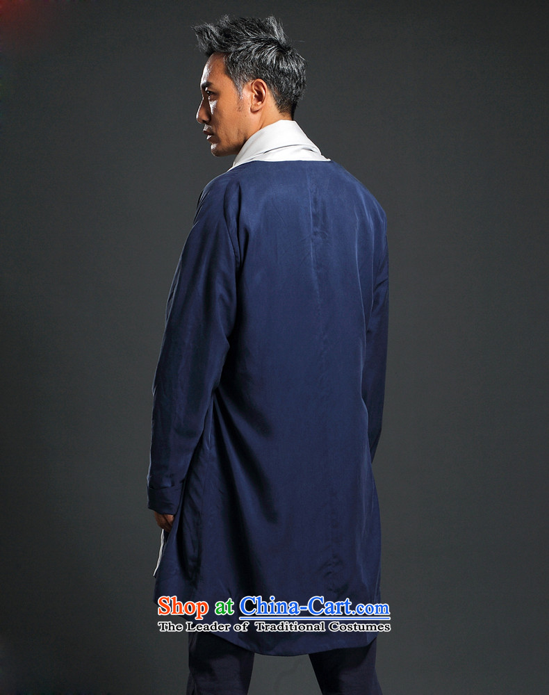 Classical China wind HUNNZ Tang dynasty cardigan improved Han-tea serving Chinese long cotton clothes for men leprosy dark blue XXL picture, prices, brand platters! The elections are supplied in the national character of distribution, so action, buy now enjoy more preferential! As soon as possible.