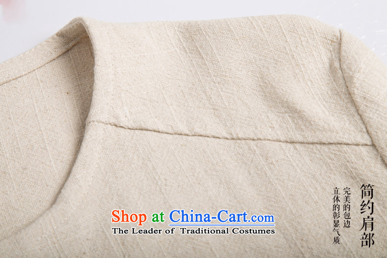 Hannizi minimalist men long-sleeved Kit China wind Solid Color Tang Dynasty Chinese classic kung fu shirt round-neck collar cotton linen Sau San light yellow L picture, prices, brand platters! The elections are supplied in the national character of distribution, so action, buy now enjoy more preferential! As soon as possible.