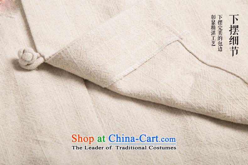 Hannizi minimalist men long-sleeved Kit China wind Solid Color Tang Dynasty Chinese classic kung fu shirt round-neck collar cotton linen Sau San light yellow L picture, prices, brand platters! The elections are supplied in the national character of distribution, so action, buy now enjoy more preferential! As soon as possible.
