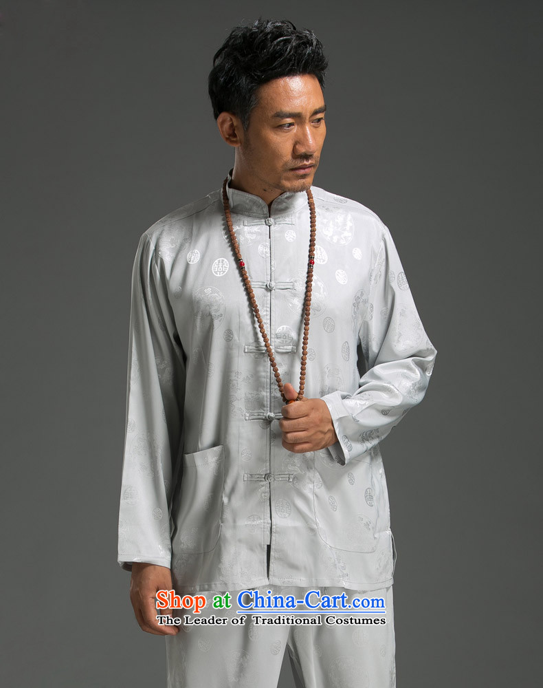 Tang dynasty China wind HUNNZ men and long-sleeved kit minimalist Men's Mock-Neck Shirt tray clip(Chinese Traditional Han-White XXL picture, prices, brand platters! The elections are supplied in the national character of distribution, so action, buy now enjoy more preferential! As soon as possible.