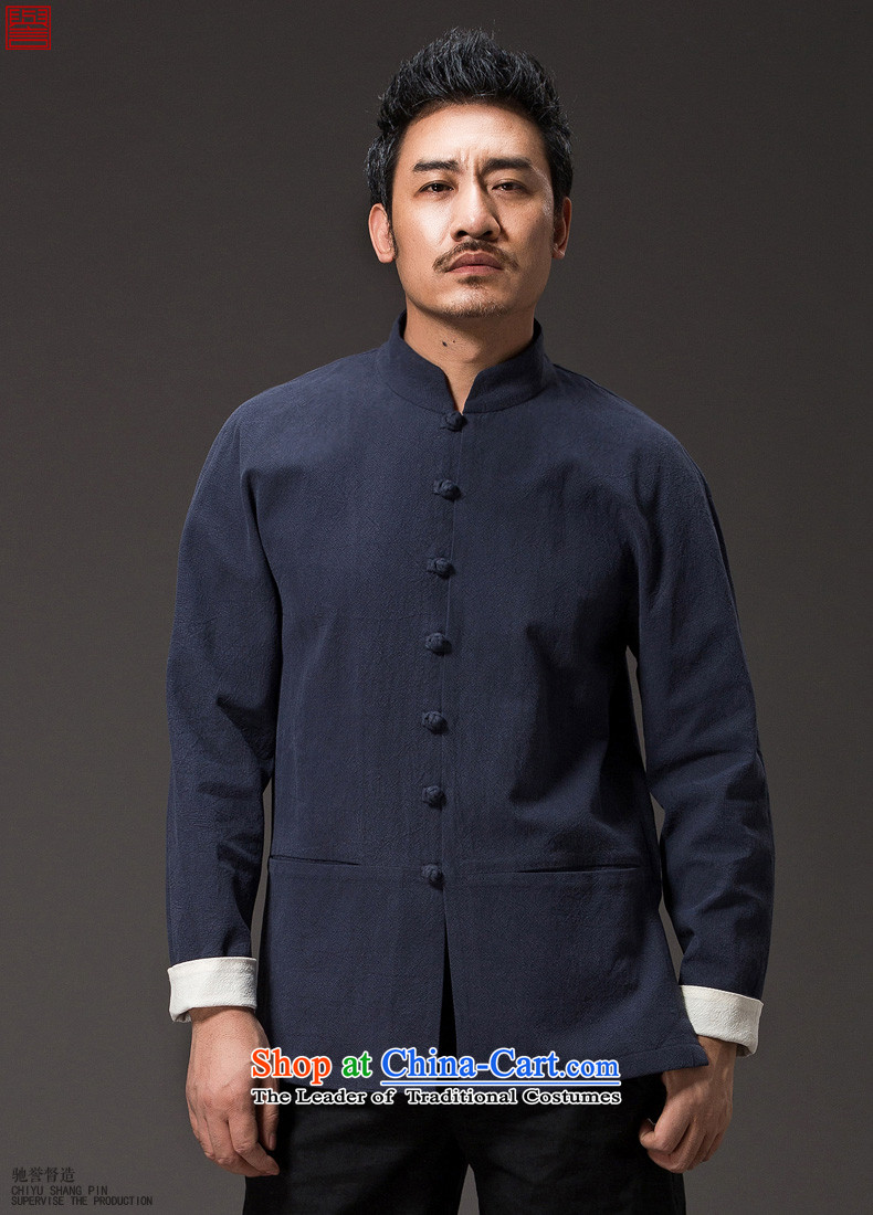 Renowned Chinese service Tang dynasty China wind and long-sleeved sweater linen clothes men fall loose cotton linen men Chinese Disc solid color tie dark red 2XL Photo, prices, brand platters! The elections are supplied in the national character of distribution, so action, buy now enjoy more preferential! As soon as possible.