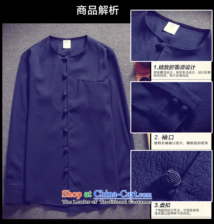 Dan Jie Shi Autumn Chinese tunic long-sleeved cotton linen autumn 2015 new stylish men's temperament China wind wild shirt male and pure color leisure Black XL Photo long-sleeved shirt, prices, brand platters! The elections are supplied in the national character of distribution, so action, buy now enjoy more preferential! As soon as possible.