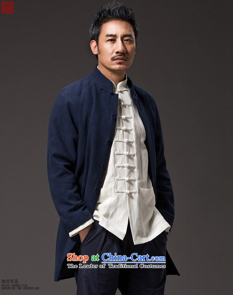 Renowned Chinese men serving long-sleeve sweater in Tang dynasty white collar Autumn Chinese Men's Shirt linen wind new cotton linen white male Han- L picture, prices, brand platters! The elections are supplied in the national character of distribution, so action, buy now enjoy more preferential! As soon as possible.