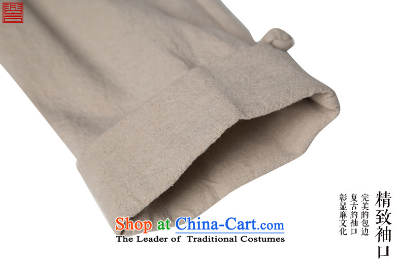 Renowned Chinese Tang dynasty men serving long-sleeved shirt collar tray clip Autumn Chinese Wind Men's Shirt cotton linen flax jacket male Chinese rice white XL Photo, prices, brand platters! The elections are supplied in the national character of distribution, so action, buy now enjoy more preferential! As soon as possible.
