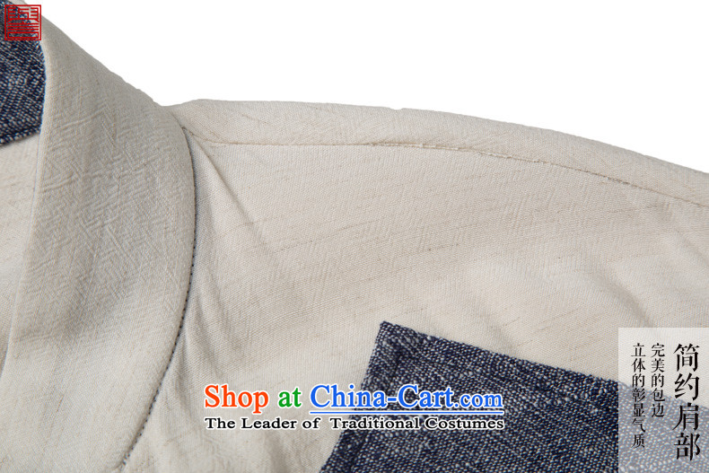 Renowned Chinese Services China wind men's jackets autumn, Tang men linen clothes loose cotton linen long-sleeved shirt Han-National Dark Gray Photo XL, prices, brand platters! The elections are supplied in the national character of distribution, so action, buy now enjoy more preferential! As soon as possible.
