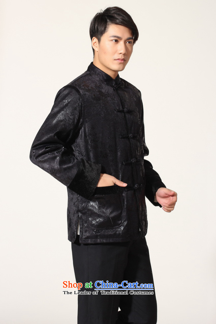 Picking Frequency Male jacket water Sable Hair Tang Add Tang dynasty lint-free men long-sleeved sweater Chinese Dragon Tang blouses -B DEEP BLUE XXXL picture, prices, brand platters! The elections are supplied in the national character of distribution, so action, buy now enjoy more preferential! As soon as possible.