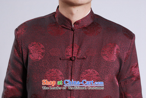Picking Frequency Male jacket thick cotton plus add-Tang Tang replacing men long-sleeved sweater Chinese Dragon Tang blouses brown XXXL picture, prices, brand platters! The elections are supplied in the national character of distribution, so action, buy now enjoy more preferential! As soon as possible.