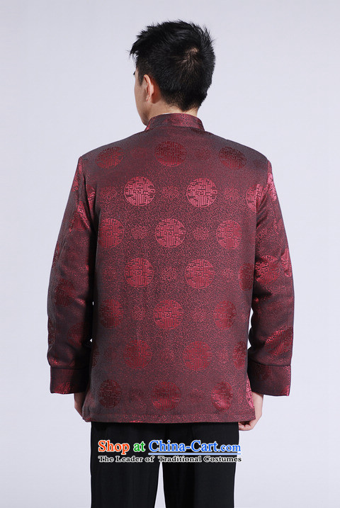 Picking Frequency Male jacket thick cotton plus add-Tang Tang replacing men long-sleeved sweater Chinese Dragon Tang blouses brown XXXL picture, prices, brand platters! The elections are supplied in the national character of distribution, so action, buy now enjoy more preferential! As soon as possible.