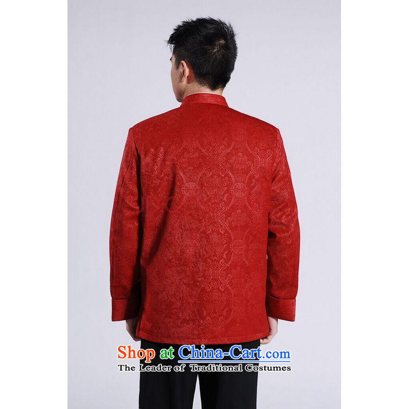 Picking Frequency Male jacket thick cotton plus add-Tang Tang replacing men long-sleeved sweater Chinese Dragon Tang blouses dark blue XXXL, picking frequency , , , shopping on the Internet