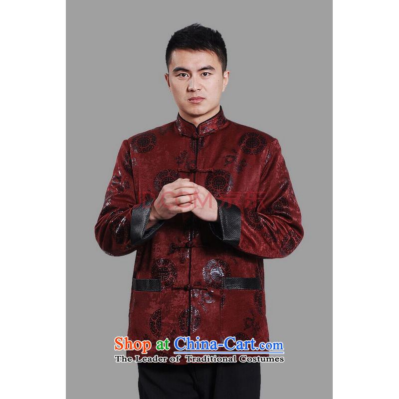 Picking Frequency Male jacket water Sable Hair Tang Add Tang dynasty lint-free men long-sleeved sweater Chinese Dragon Tang blouses red XXL, picking frequency , , , shopping on the Internet