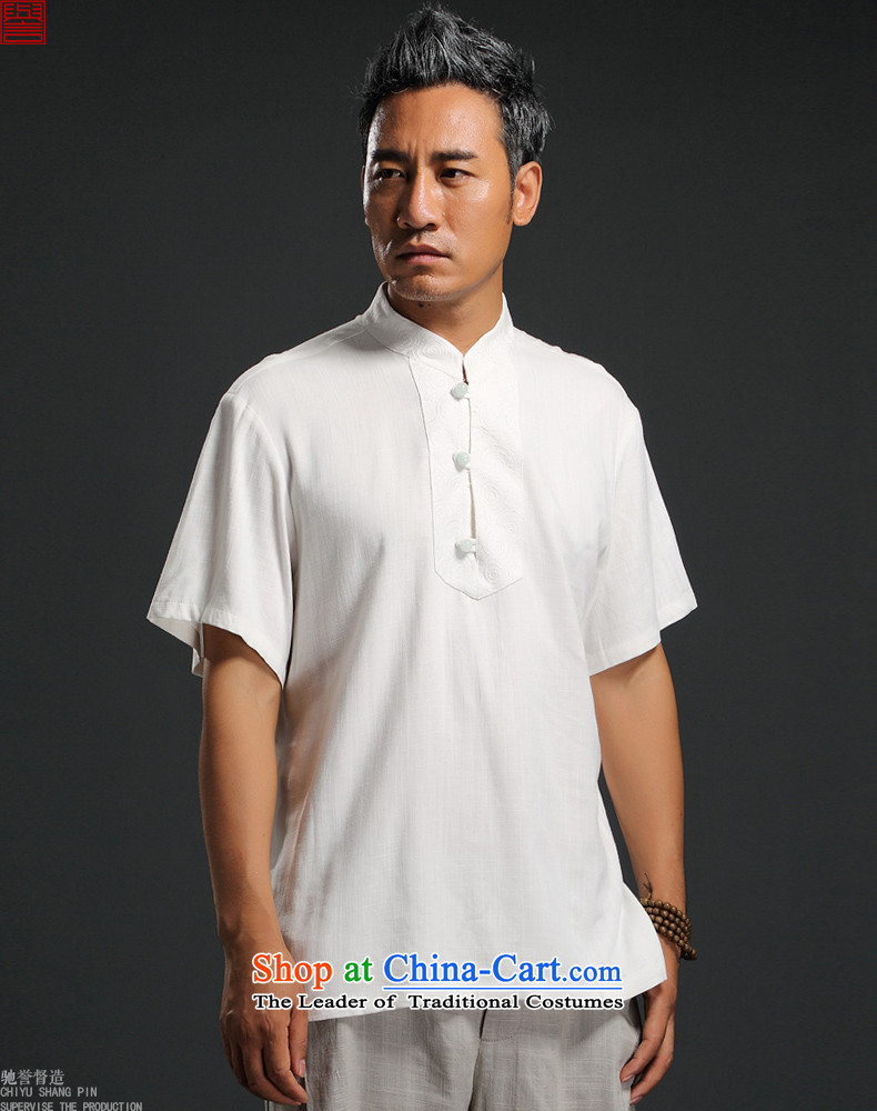 Renowned Chinese Services China wind 2015 Summer New Men linen short-sleeved shirt Sau San Men's Shirt thin cotton linen, Blue 2XL Photo, prices, brand platters! The elections are supplied in the national character of distribution, so action, buy now enjoy more preferential! As soon as possible.