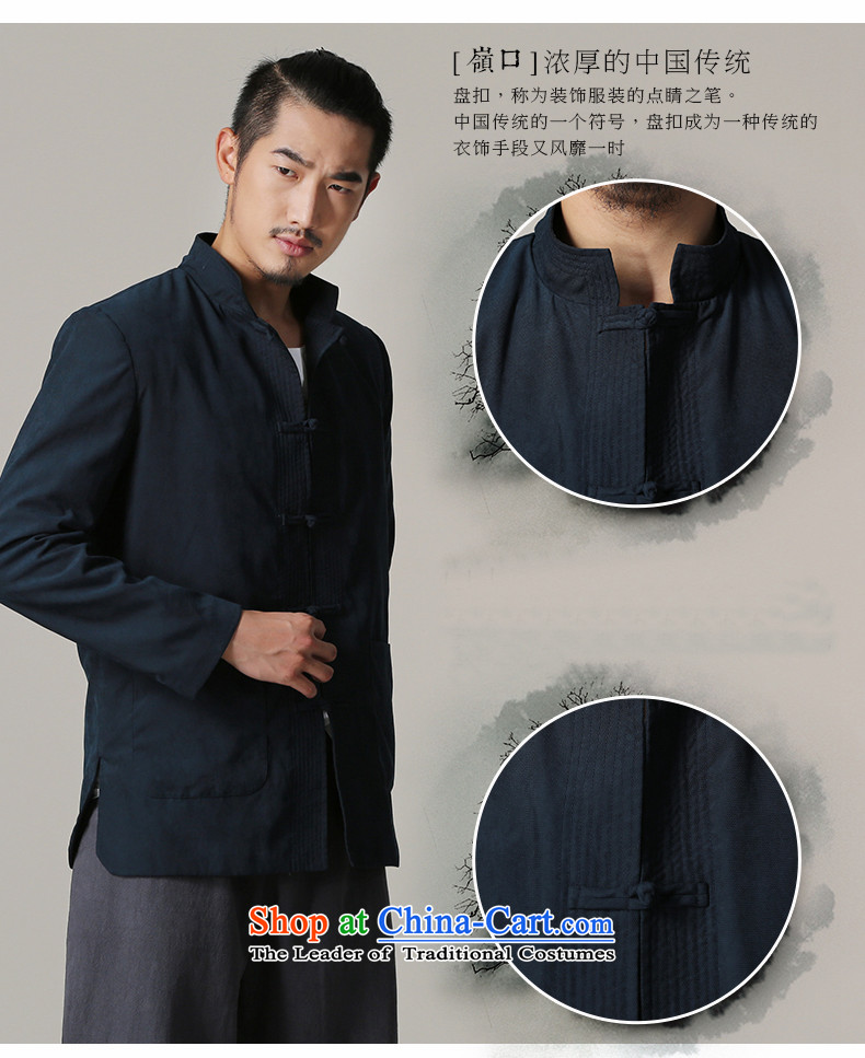 Jockeys Leopard Health Tang jackets men fall 2015 New Chinese Disc detained retro China wind men's national costume designer brands dark blue L picture, prices, brand platters! The elections are supplied in the national character of distribution, so action, buy now enjoy more preferential! As soon as possible.