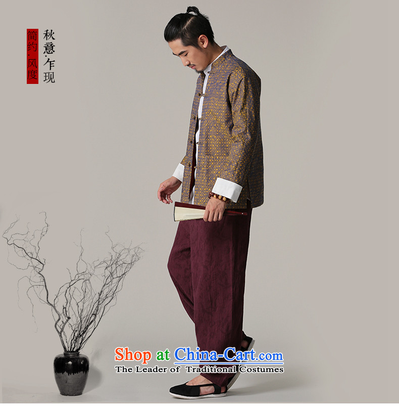 Jockeys Leopard health jacket Tang dynasty and the autumn and winter new national dress uniform ball-China wind Chinese Disc detained men's shirts retro designer brands XXXL Blue Photo, prices, brand platters! The elections are supplied in the national character of distribution, so action, buy now enjoy more preferential! As soon as possible.