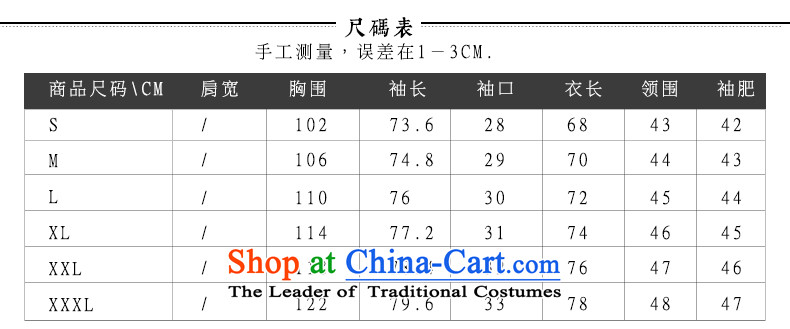Jockeys Leopard health jacket Tang dynasty and the autumn and winter new national dress uniform ball-China wind Chinese Disc detained men's shirts retro designer brands XXXL Blue Photo, prices, brand platters! The elections are supplied in the national character of distribution, so action, buy now enjoy more preferential! As soon as possible.
