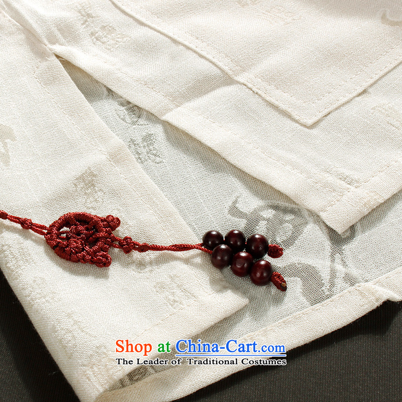 B. L. The warranty of the Lhoba nationality Wei Mephidross WEIMAN/ natural linen long-sleeved men Tang dynasty autumn cotton linen DAD package White M, warranty, Judy Wai (B.L.WEIMAN Overgrown Tomb) , , , shopping on the Internet