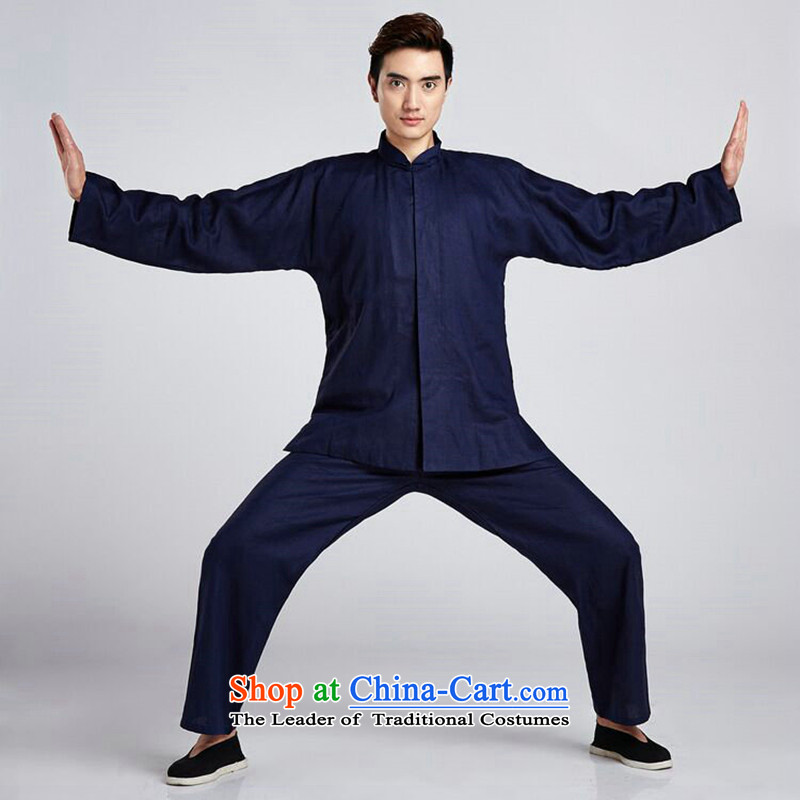 Find Sophie linen men Tang Dynasty Package China wind shirt collar Chinese Classical Chinese tunic Taegeuk Service Han-kung fu shirt - 5 L, find Sophie , , , shopping on the Internet