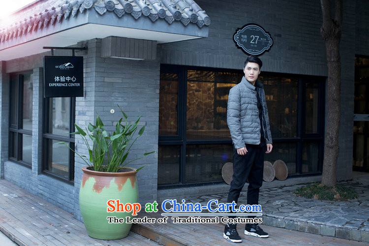 Floral men Tang dynasty solid color collar manually drive Chinese Wind and feather cotton coat Sau San jacket folder and autumn and winter gray XL Photo, prices, brand platters! The elections are supplied in the national character of distribution, so action, buy now enjoy more preferential! As soon as possible.