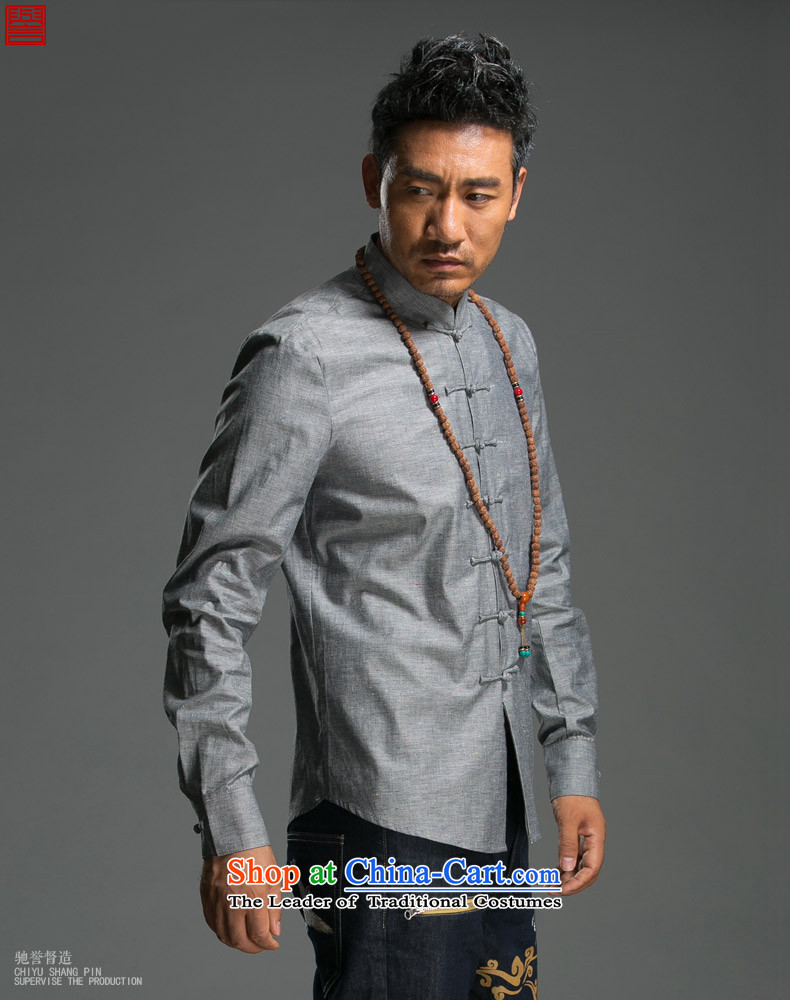 Renowned Chinese Services China wind long-sleeved shirt men of autumn and winter cotton linen flax shirts and T-shirt collar disc detained pure color Tang dynasty male and green 2XL Photo, prices, brand platters! The elections are supplied in the national character of distribution, so action, buy now enjoy more preferential! As soon as possible.