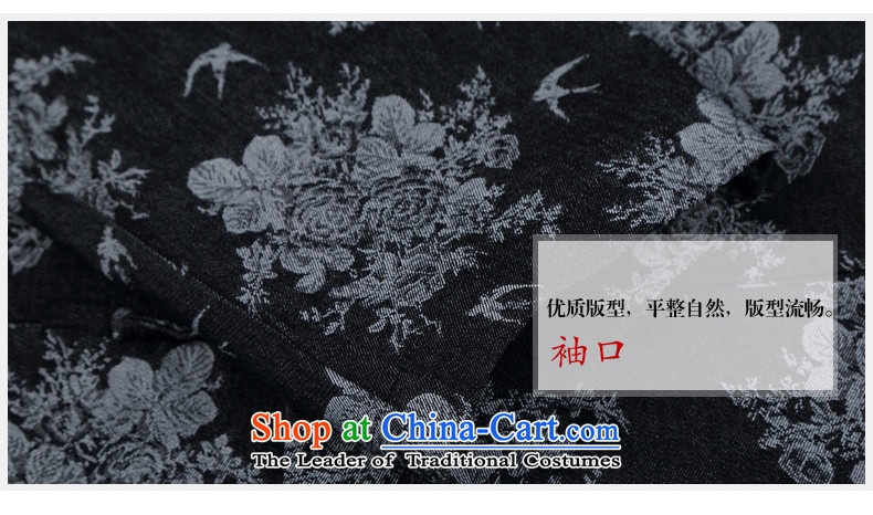 Renowned China wind embroidery autumn and winter Han-Tang Dynasty Male Male knitting cowboy shirt collar jacket Chinese tunic national dress jacket and black XXXL picture, prices, brand platters! The elections are supplied in the national character of distribution, so action, buy now enjoy more preferential! As soon as possible.