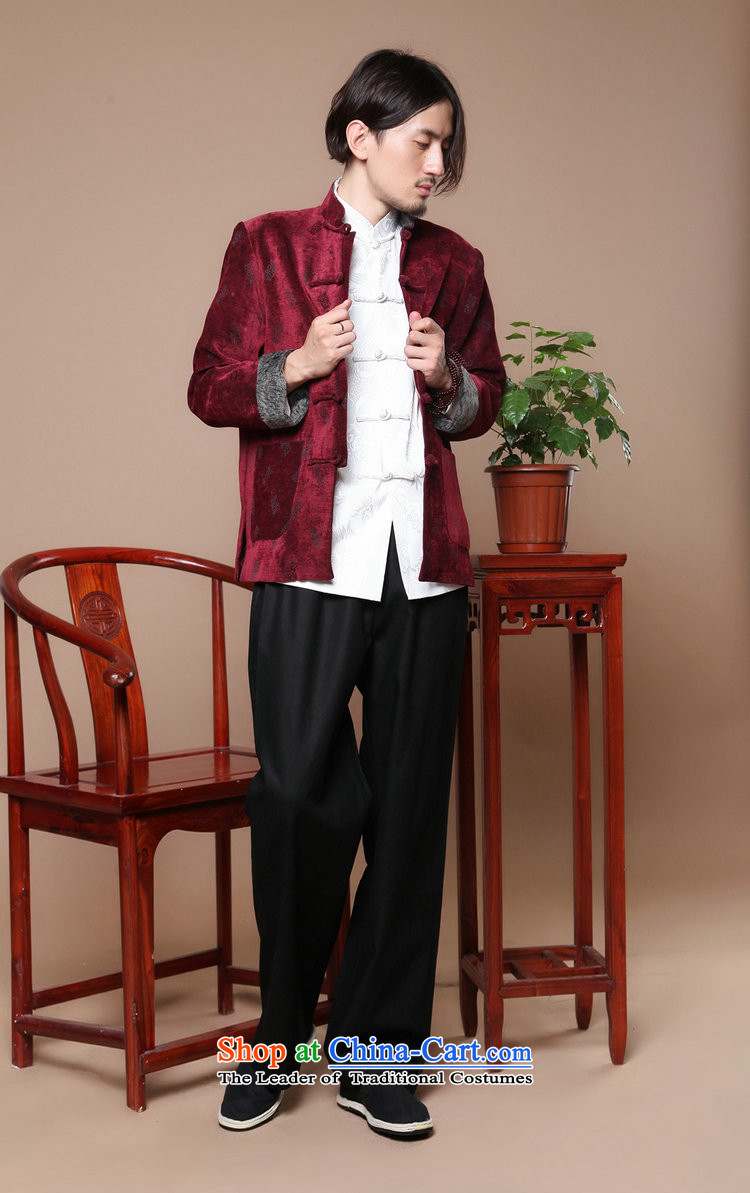 Find in older men Sophie retro Chinese long-sleeved Tang dynasty improved collar disc detained letters? The autumn and winter coats gross shirt mauve 2XL Photo, prices, brand platters! The elections are supplied in the national character of distribution, so action, buy now enjoy more preferential! As soon as possible.