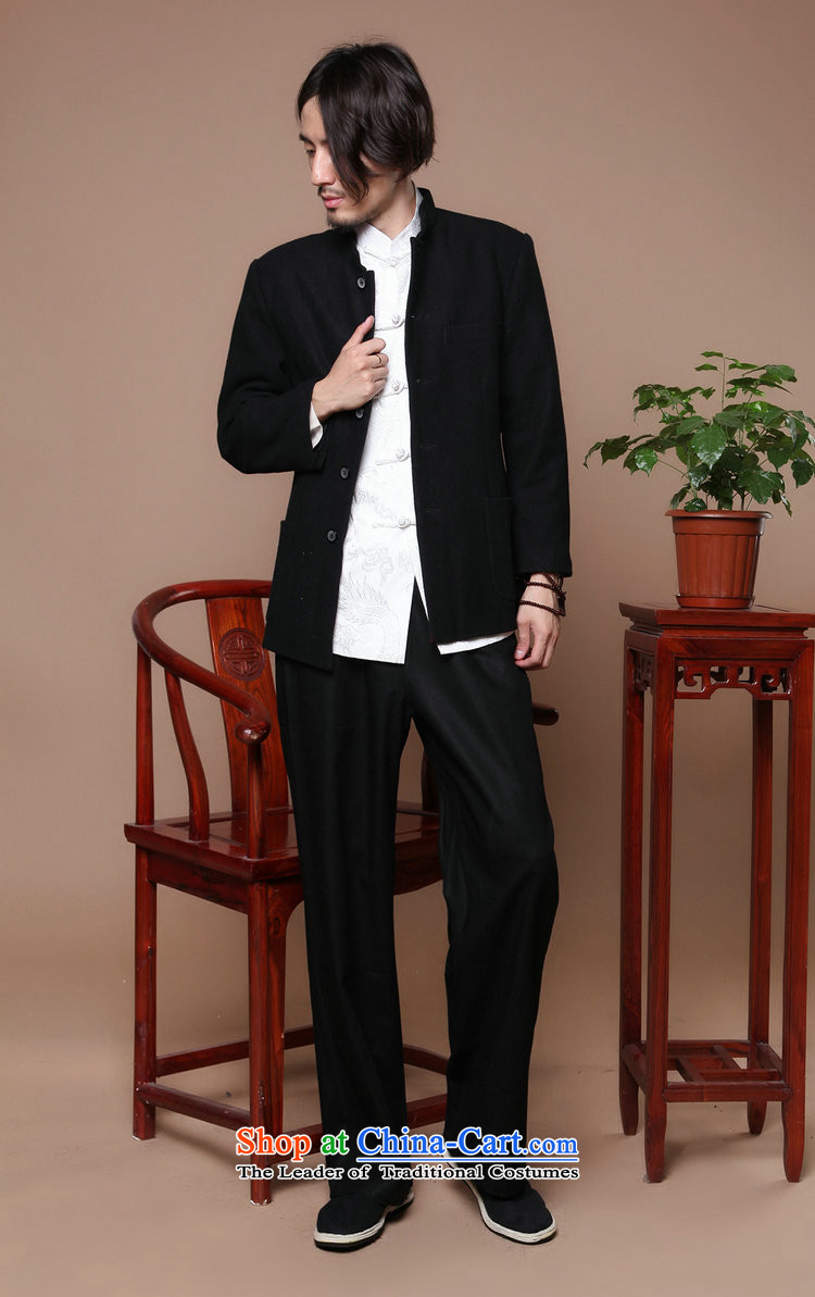 Dan smoke Chinese Antique men Tang Dynasty Korean suits the elderly in the collar national Chinese tunic gross jacket Black XL pictures?, prices, brand platters! The elections are supplied in the national character of distribution, so action, buy now enjoy more preferential! As soon as possible.
