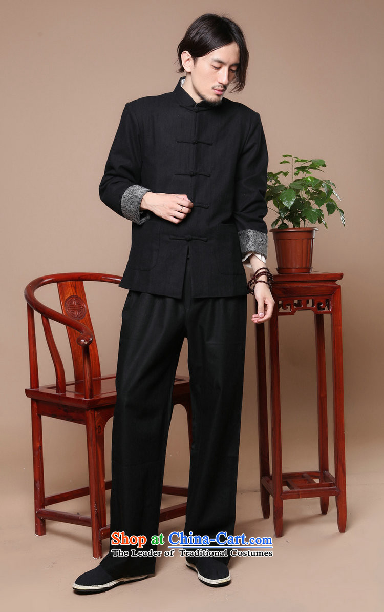 Dan smoke autumn and winter Chinese Antique men in Tang Dynasty older collar up Korean Chinese tunic suit detained wool coat black 2XL pictures?, prices, brand platters! The elections are supplied in the national character of distribution, so action, buy now enjoy more preferential! As soon as possible.