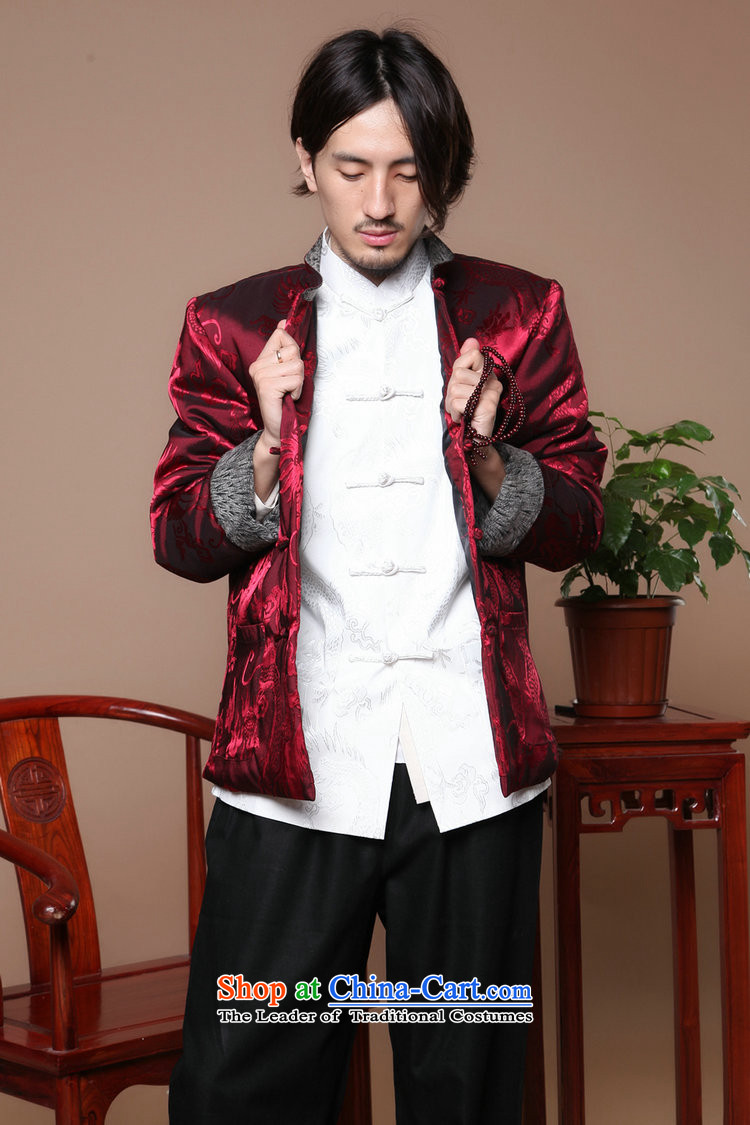 Dan smoke Tang dynasty ethnic winter coats collar up under my charge of nostalgia for the men in Tang Dynasty, cotton older dark red 2XL Photo, prices, brand platters! The elections are supplied in the national character of distribution, so action, buy now enjoy more preferential! As soon as possible.