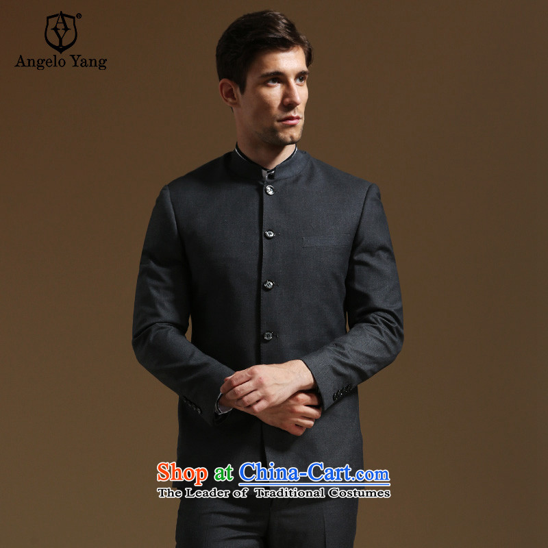 In its speaker men Chinese tunic commerce is casual Chinese collar suit male Korean Sau San suits gray L/175A,ANGELOYANG,,, shopping on the Internet
