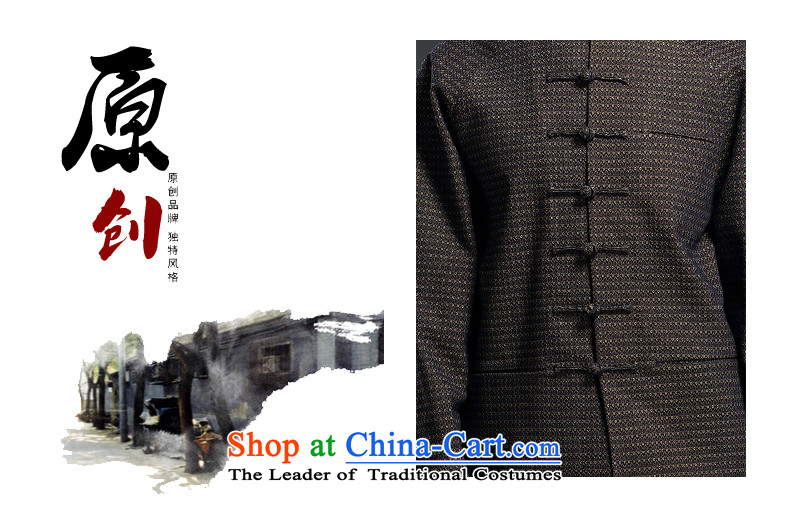 Renowned Chinese wind in older autumn and winter Han-Tang Dynasty Male Male knitting cowboy shirt collar jacket Chinese tunic national dress jacket and gray XXXL picture, prices, brand platters! The elections are supplied in the national character of distribution, so action, buy now enjoy more preferential! As soon as possible.