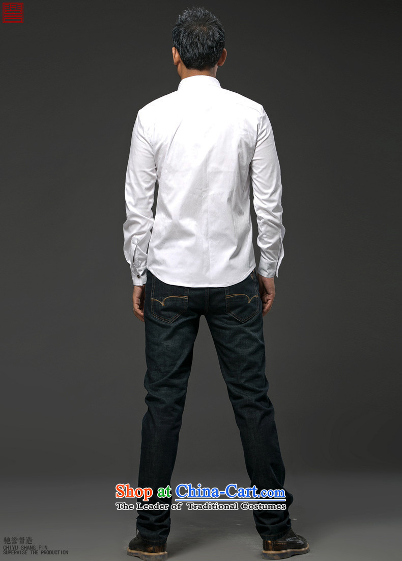 Renowned Chinese Services China wind men fall and winter men long-sleeved shirt collar much use of Sau San Chinese shirt men disc detained cotton linen solid color black L picture, prices, brand platters! The elections are supplied in the national character of distribution, so action, buy now enjoy more preferential! As soon as possible.