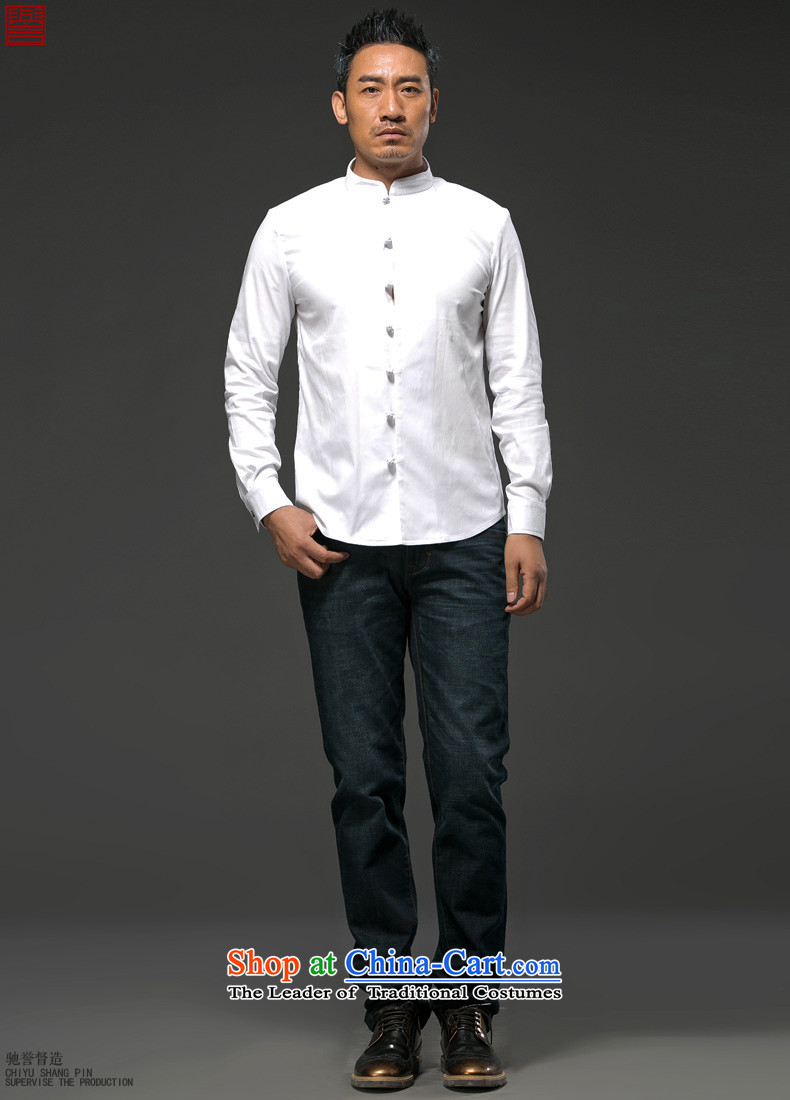 Renowned Chinese Services China wind men fall and winter men long-sleeved shirt collar much use of Sau San Chinese shirt men disc detained cotton linen solid color black L picture, prices, brand platters! The elections are supplied in the national character of distribution, so action, buy now enjoy more preferential! As soon as possible.