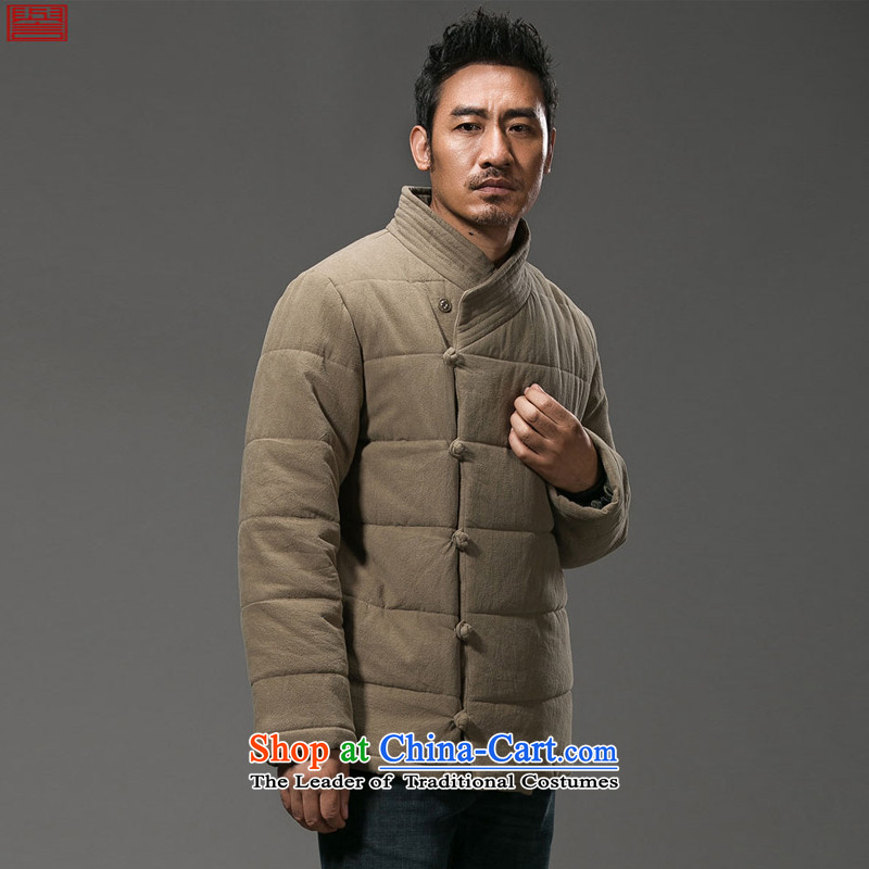 Renowned Chinese Services China wind men bevelled edge lapel linen Tang dynasty thick cotton coat Sau San Chinese robe personality male and 58 light blue 2XL, ãþòâ renowned (chiyu) , , , shopping on the Internet